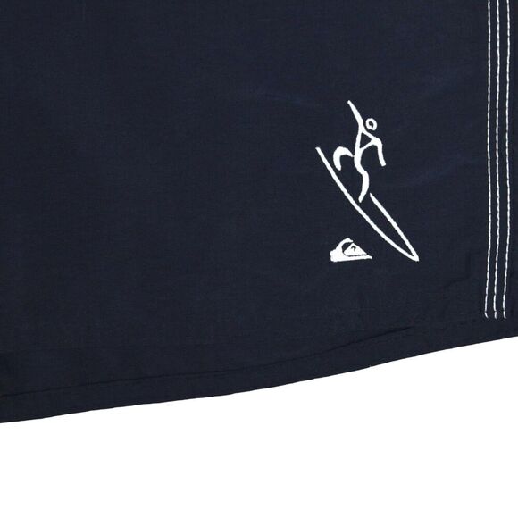 Vintage QUIKSILVER Board Shorts Eddie Aikau Waimea Bay Black Surfing Sz 40 USA - Picture 5 of 11